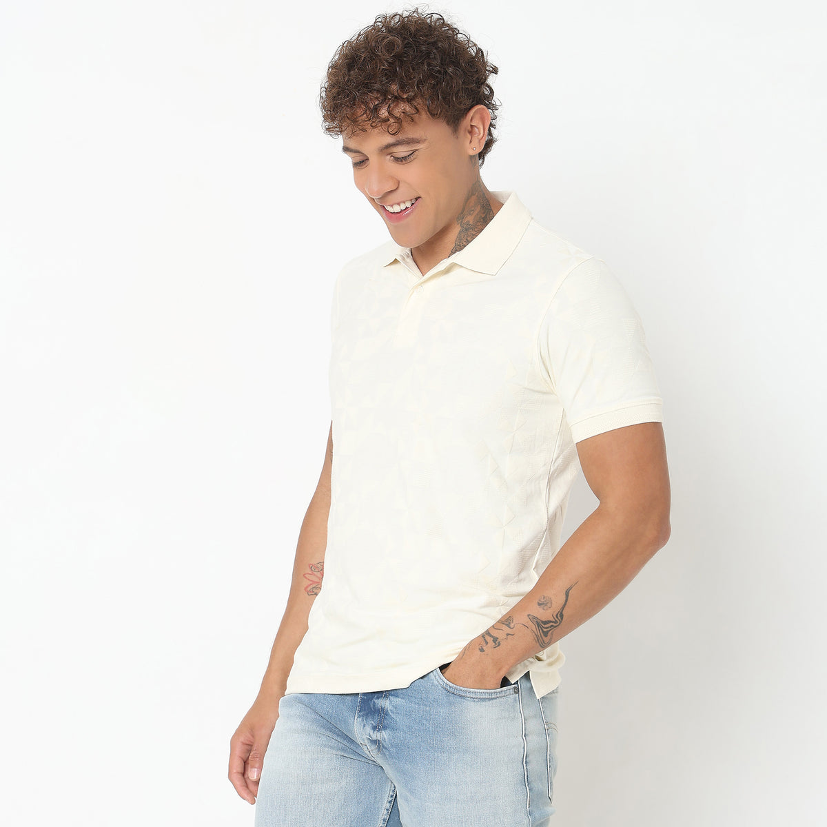 Regular Fit Structured Polo T-Shirt