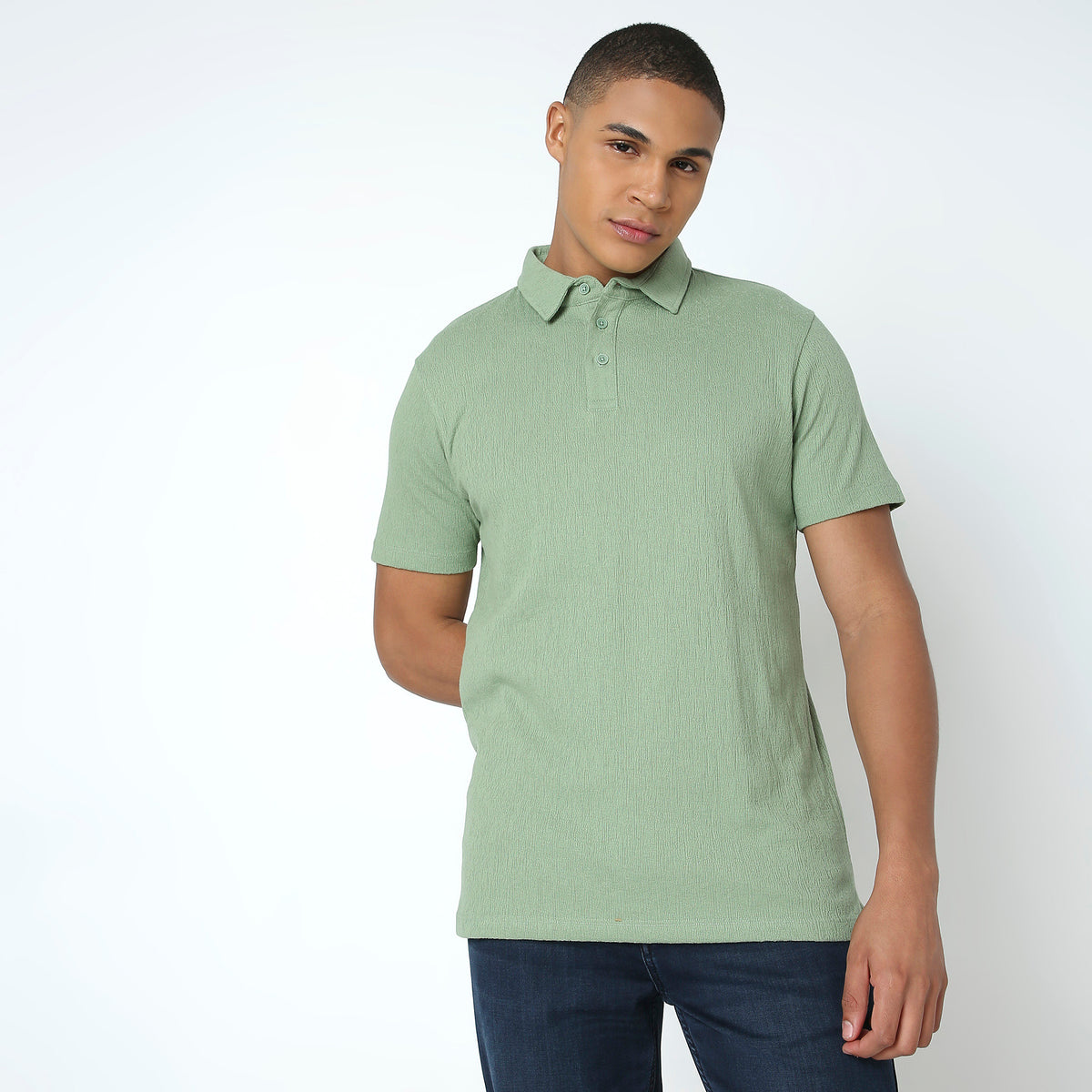 Regular Fit Structured Polo T-Shirt