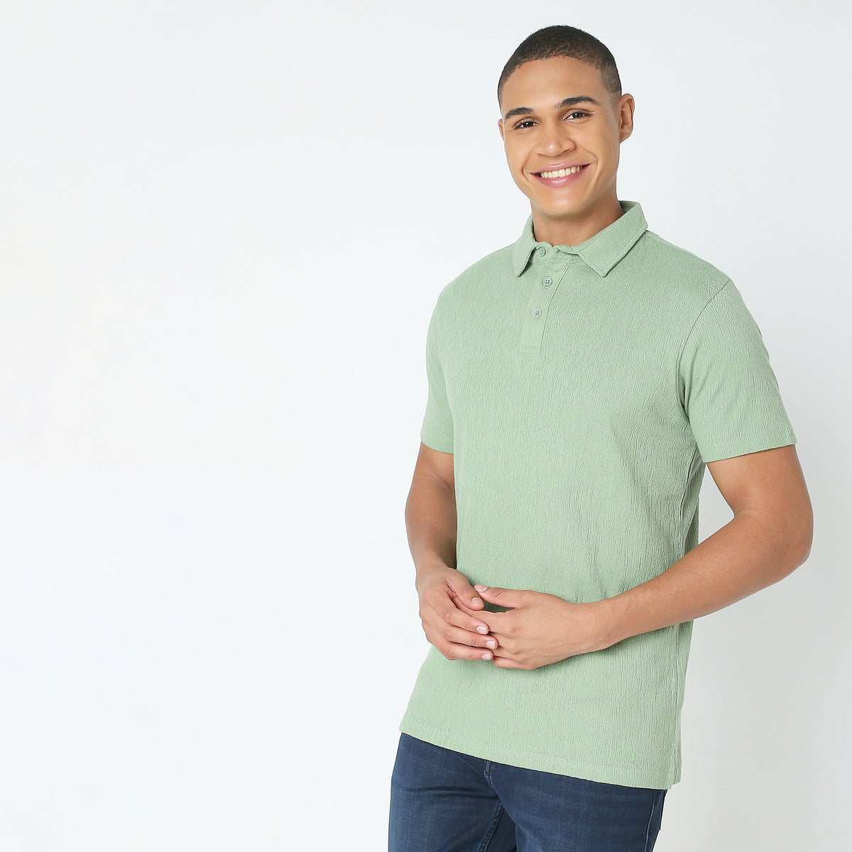 Regular Fit Structured Polo T-Shirt