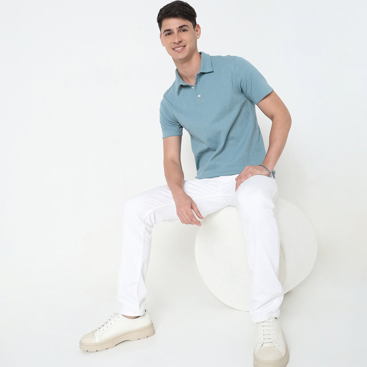 Regular Fit Structured Polo T-Shirt