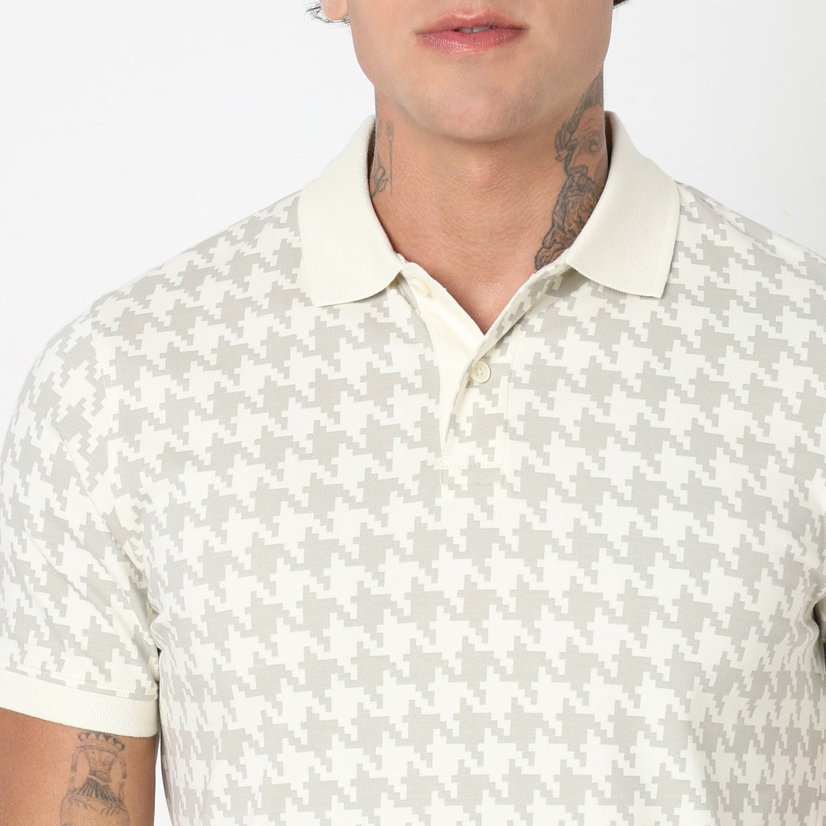 Regular Fit Printed Polo T-shirt