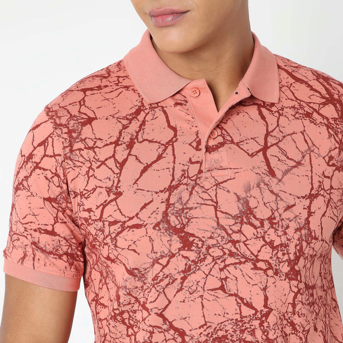 Regular Fit Printed Polo T-Shirt