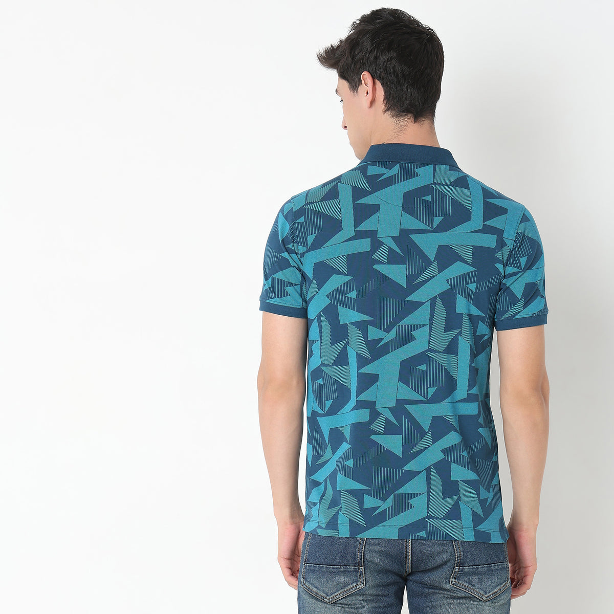 Regular Fit Printed Polo T-Shirt