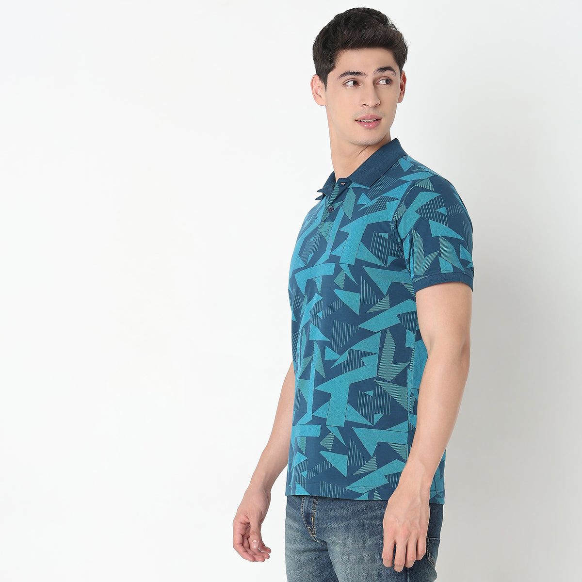 Regular Fit Printed Polo T-Shirt