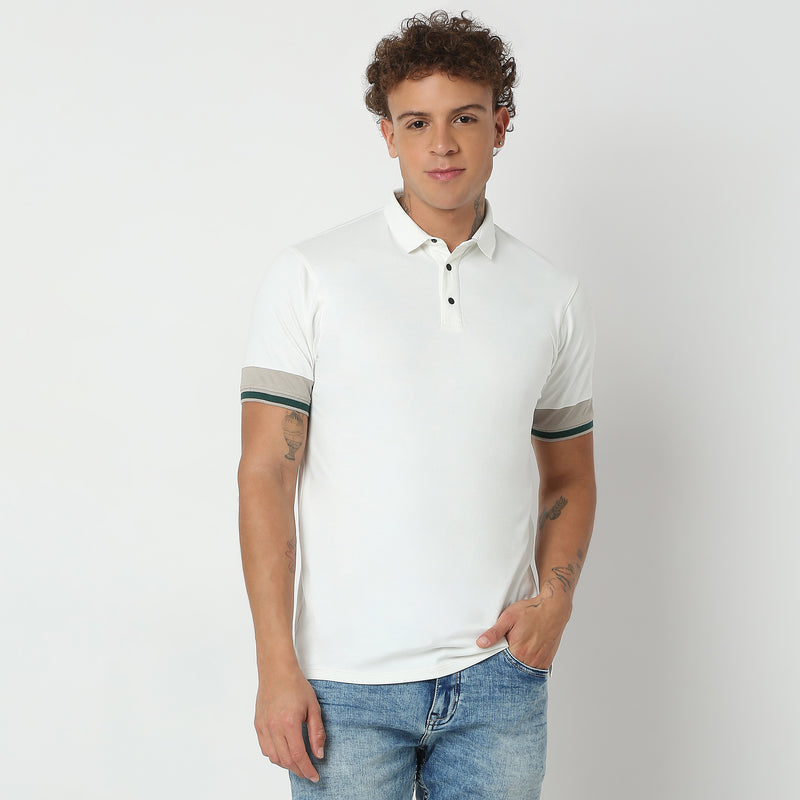 Regular Fit Solid Polo T-Shirt