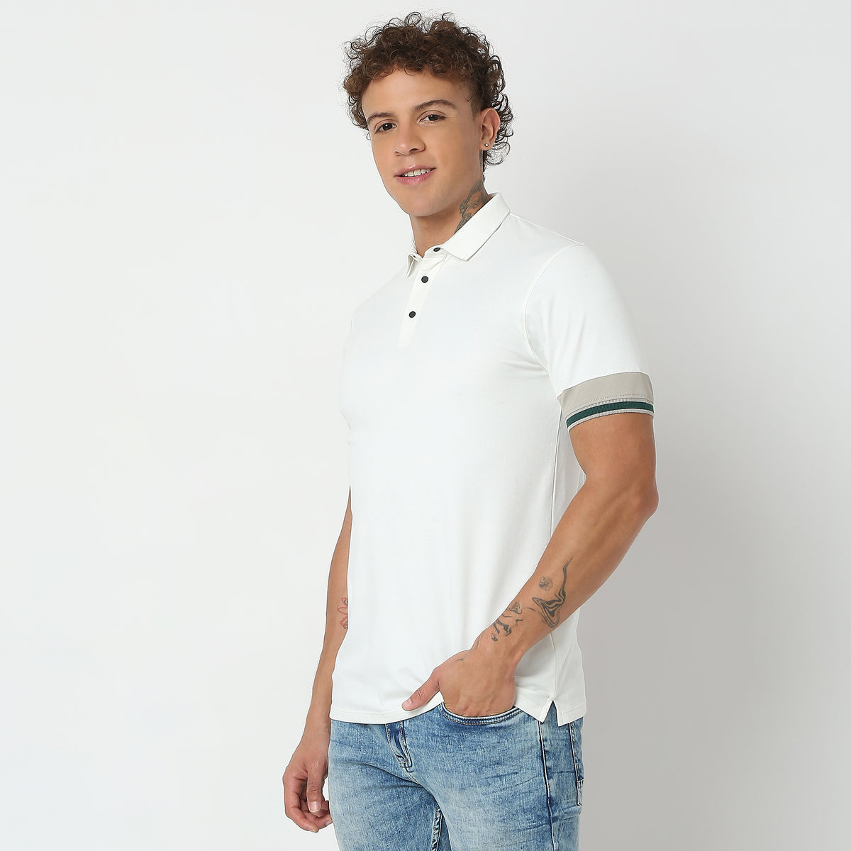 Regular Fit Solid Polo T-Shirt