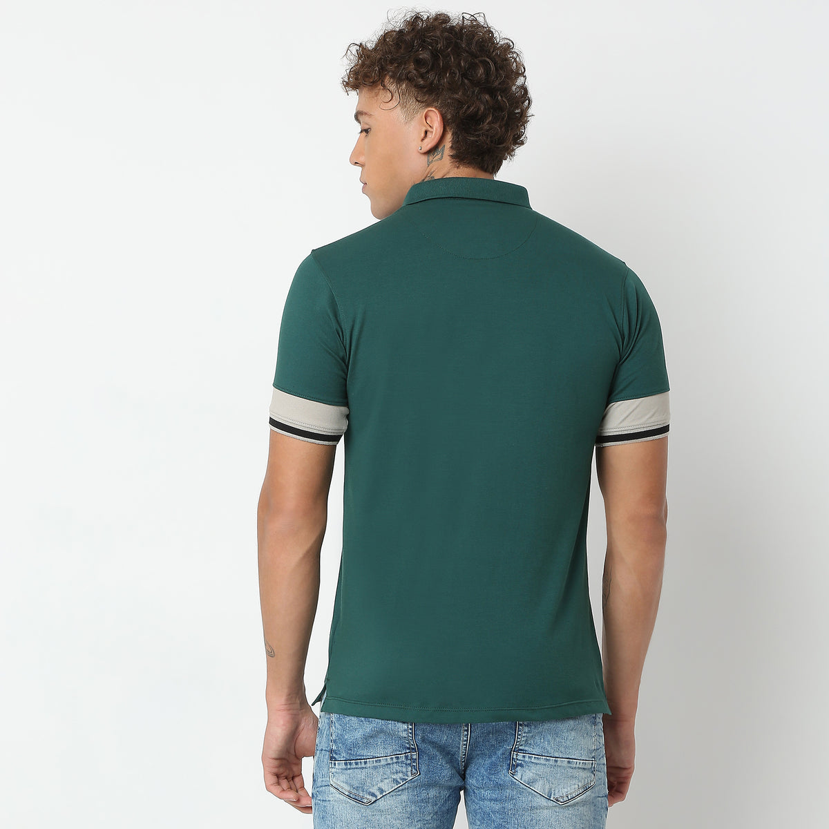 Regular Fit Solid Polo T-Shirt