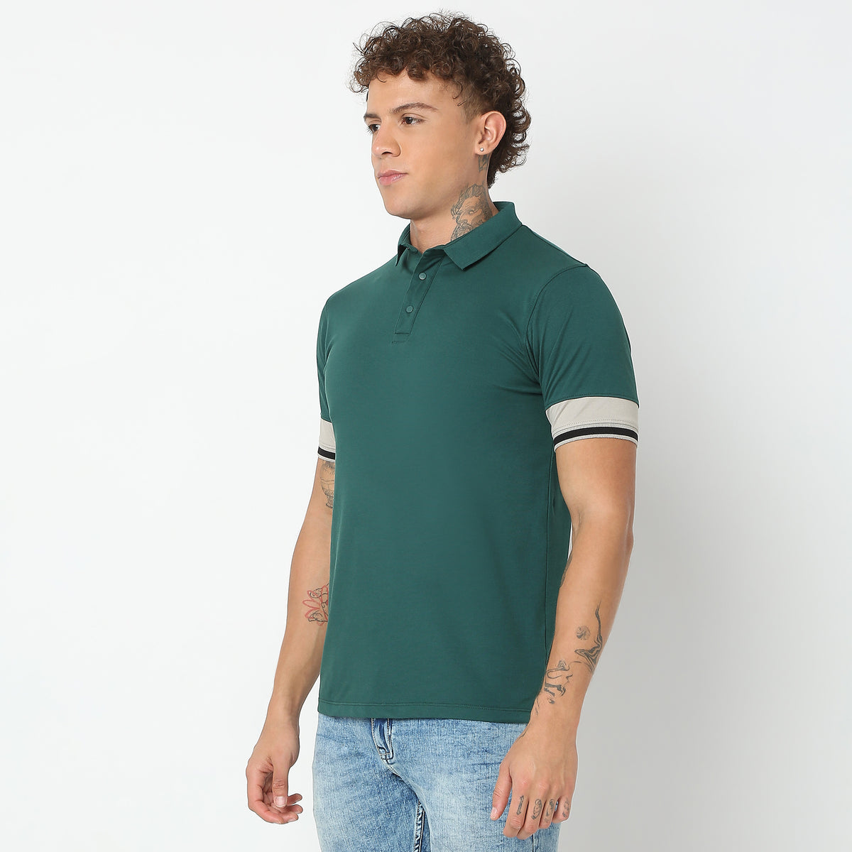 Regular Fit Solid Polo T-Shirt