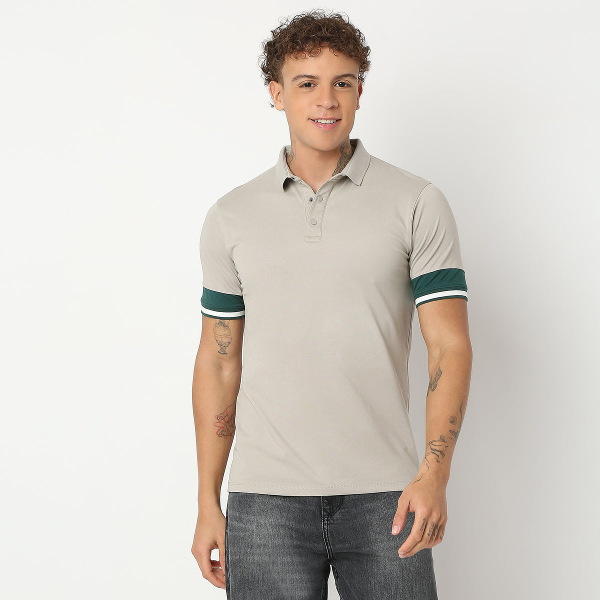 Regular Fit Solid Polo T-Shirt