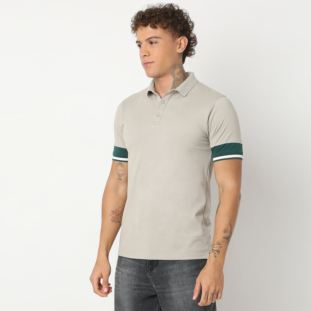 Regular Fit Solid Polo T-Shirt