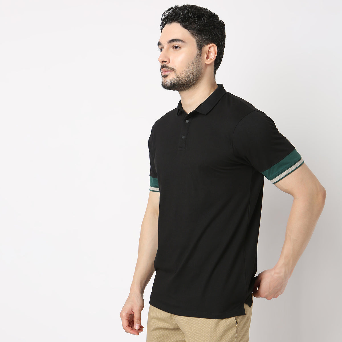 Regular Fit Solid Polo T-Shirt