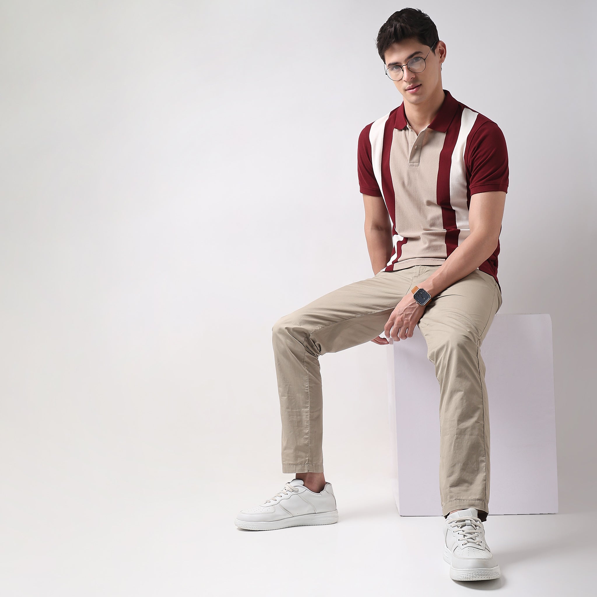 Regular Fit Striped Polo T-Shirt