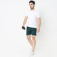 Regular Fit Solid Mid Rise Shorts