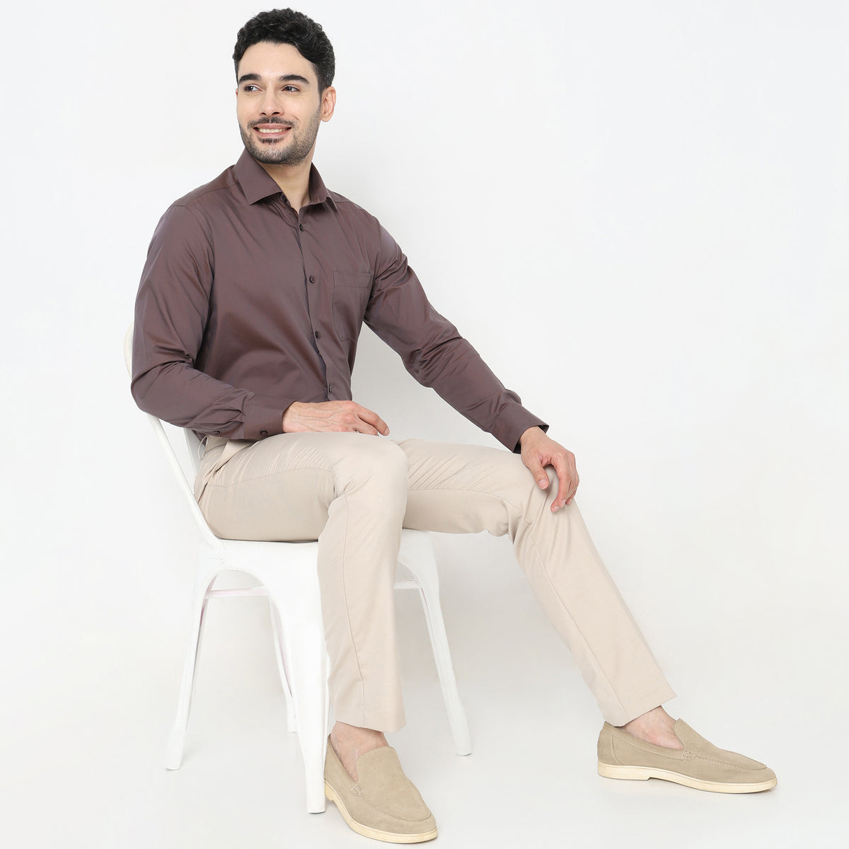 Slim Fit Solid Shirt