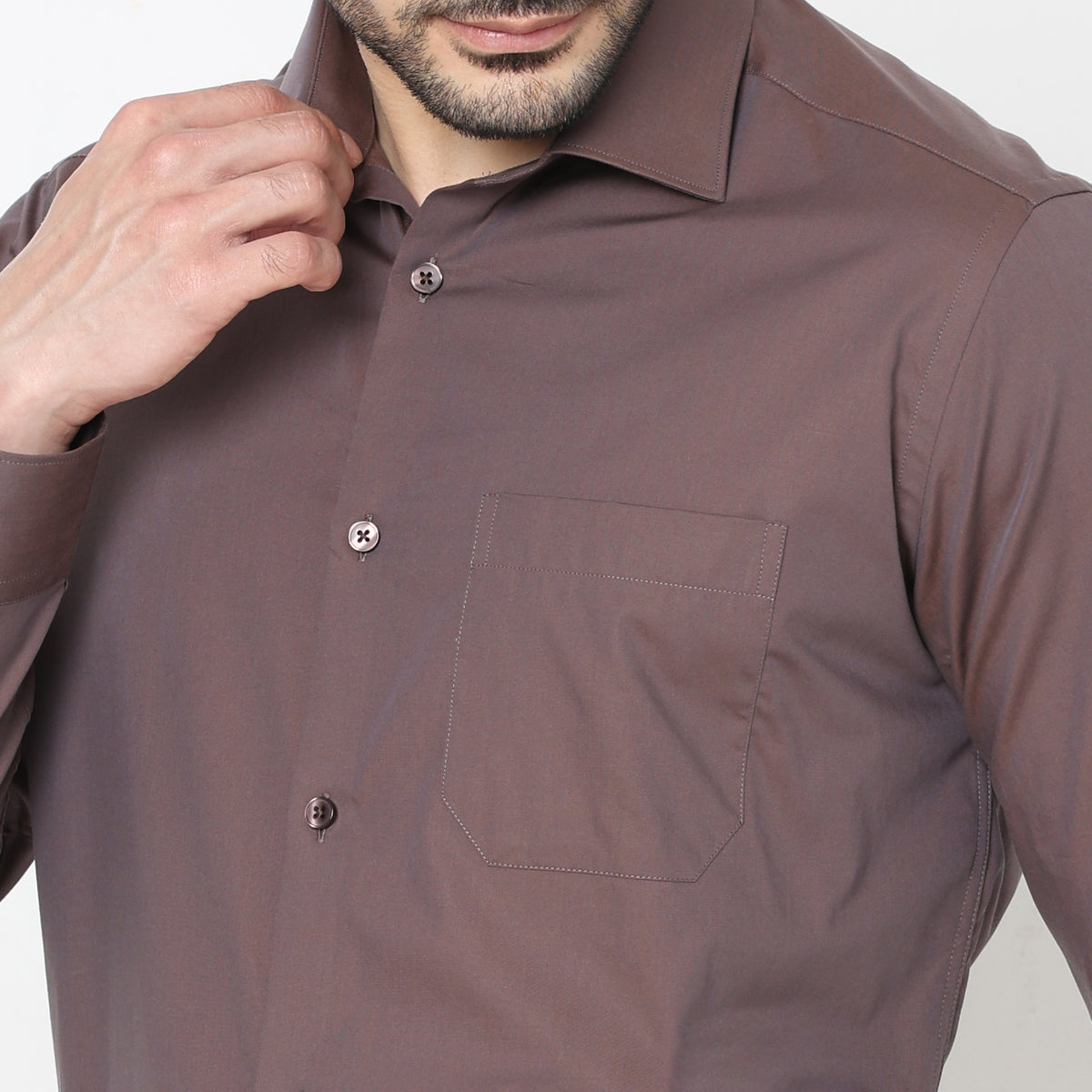 Slim Fit Solid Shirt