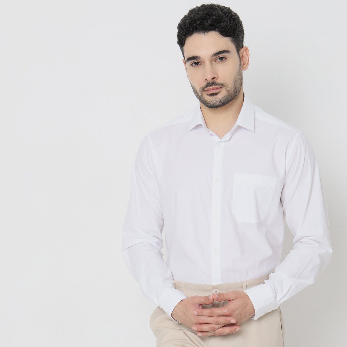 Slim Fit Solid Shirt