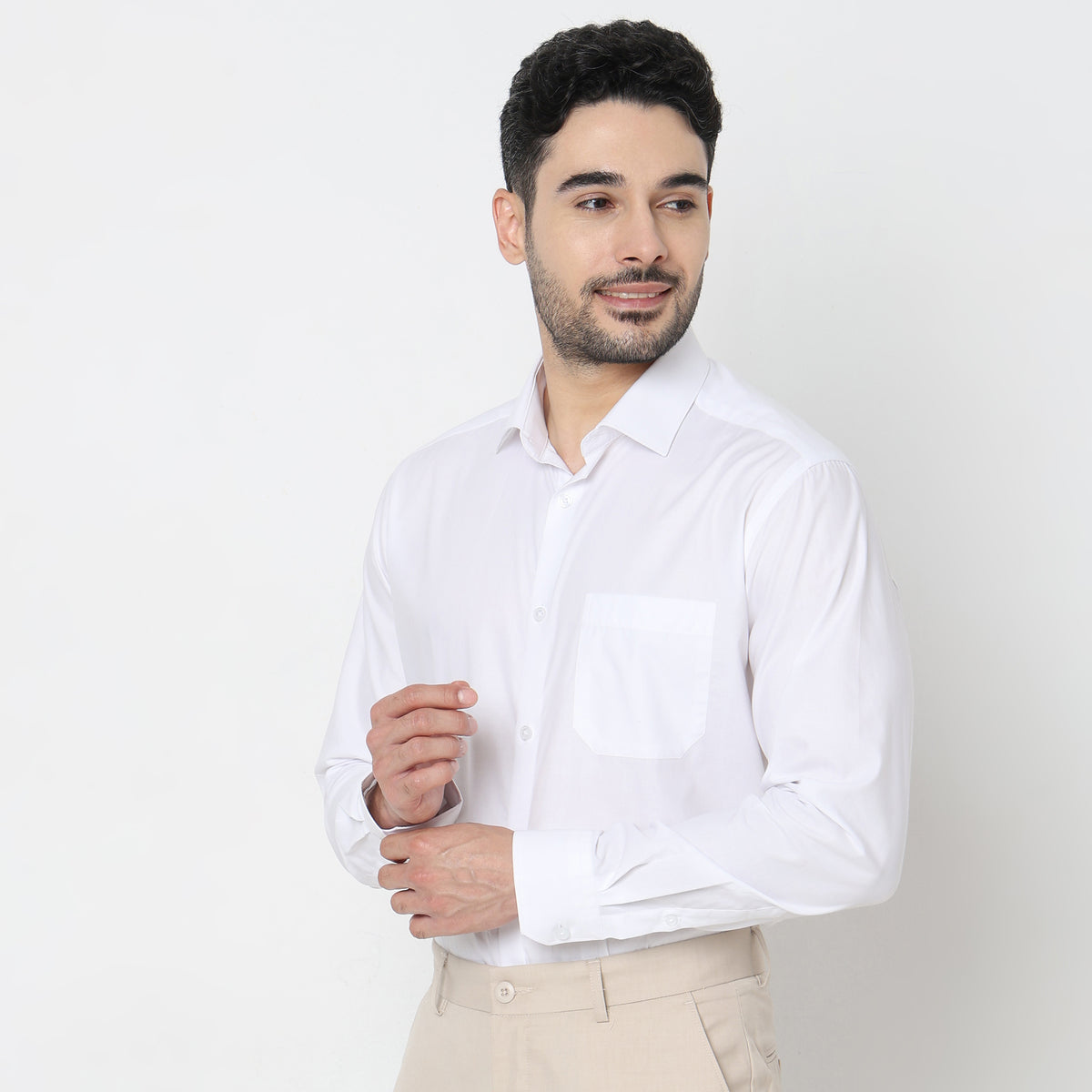 Slim Fit Solid Shirt