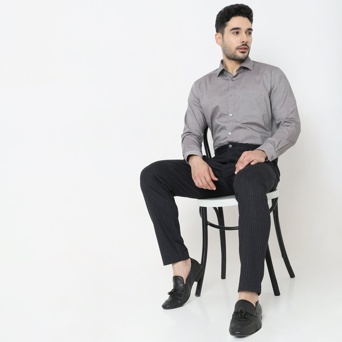 Slim Fit Solid Shirt