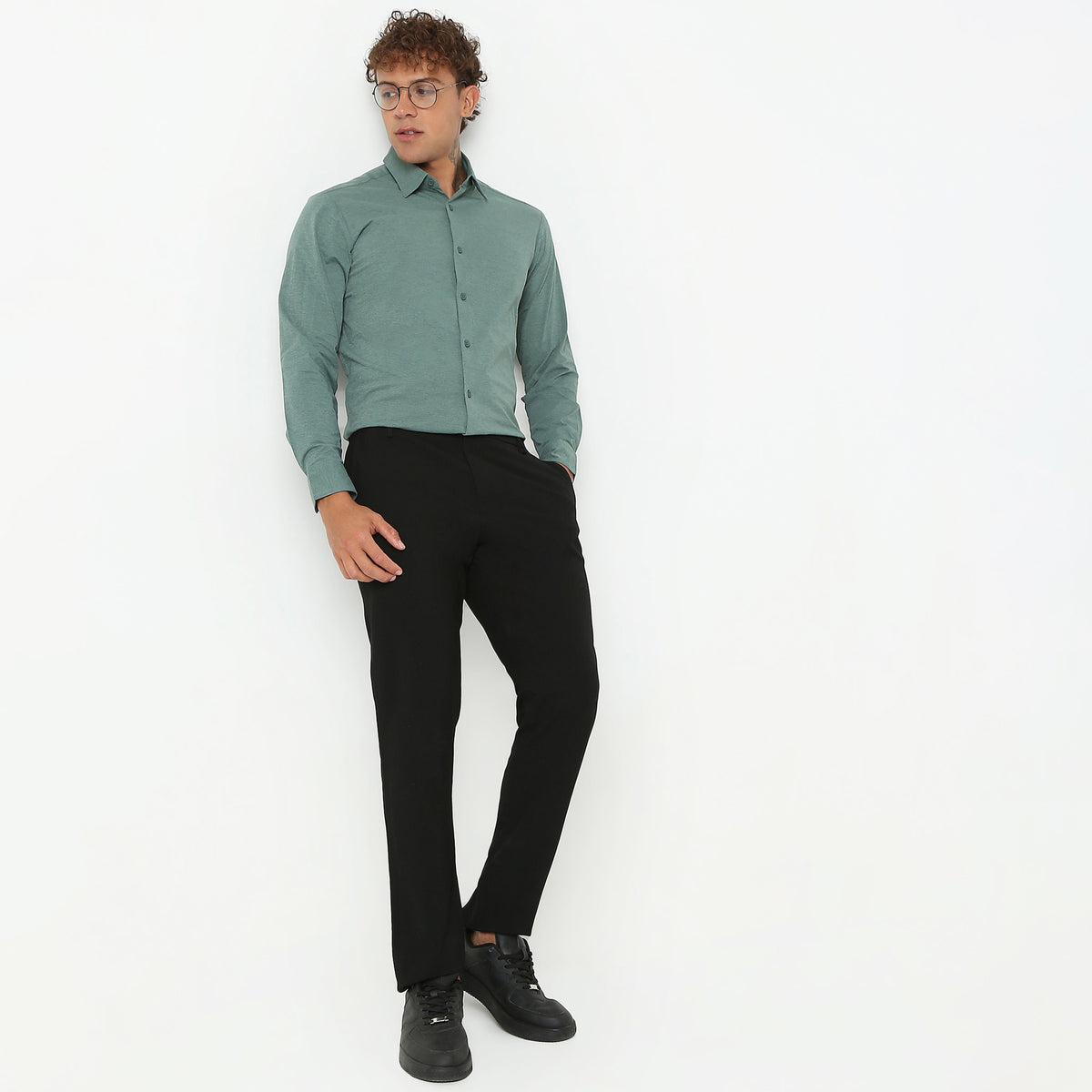 Slim Fit Solid Shirt