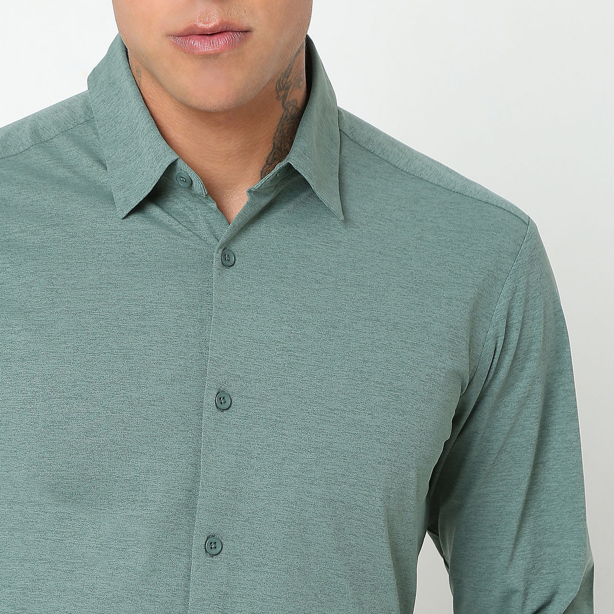 Slim Fit Solid Shirt