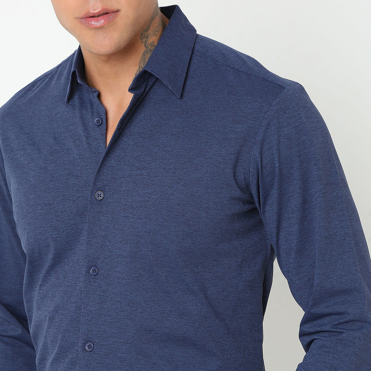 Slim Fit Solid Shirt