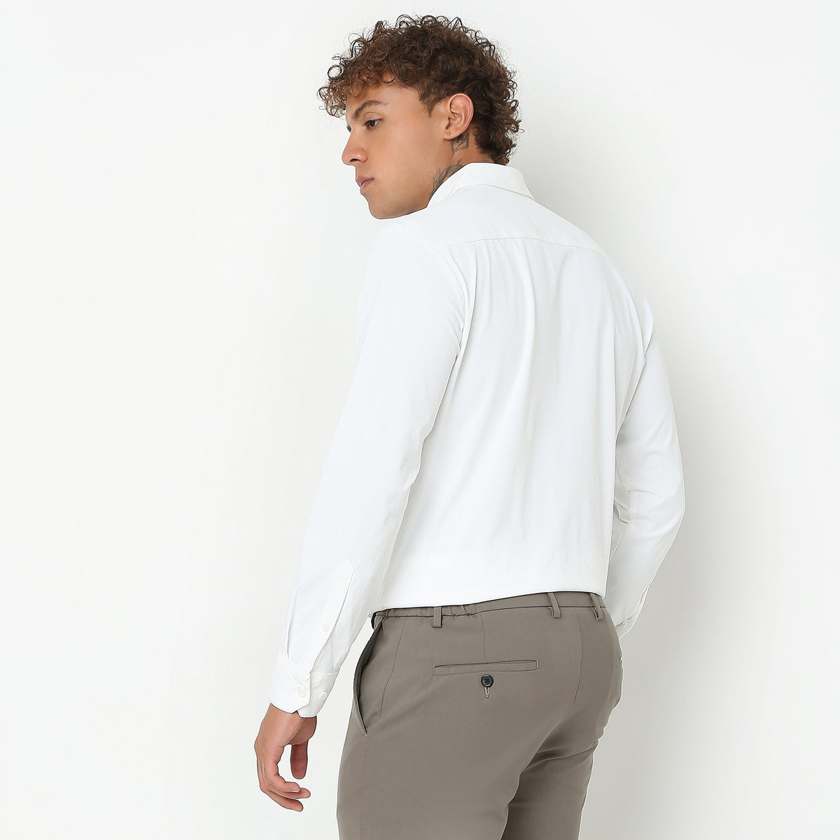 Slim Fit Solid Shirt