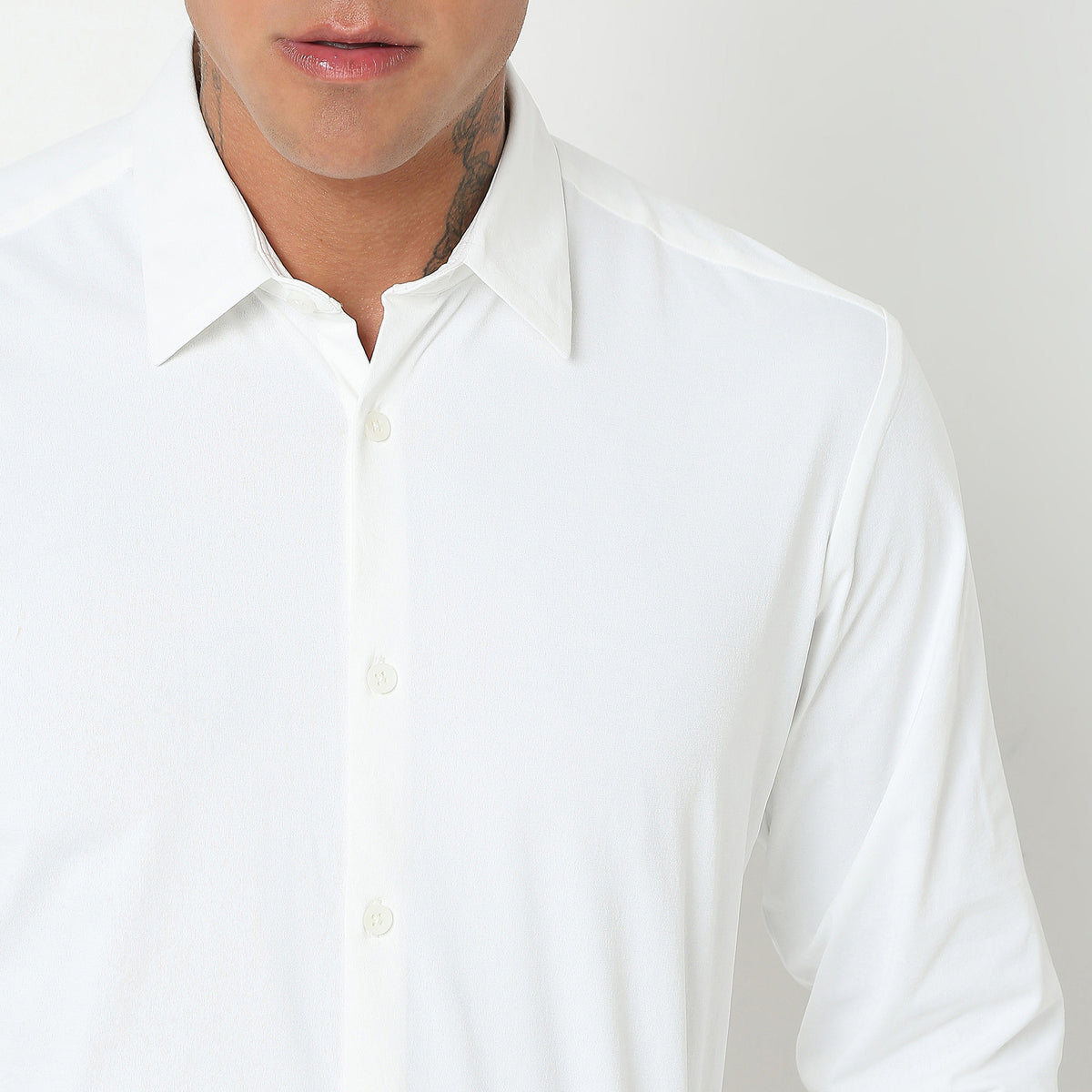 Slim Fit Solid Shirt