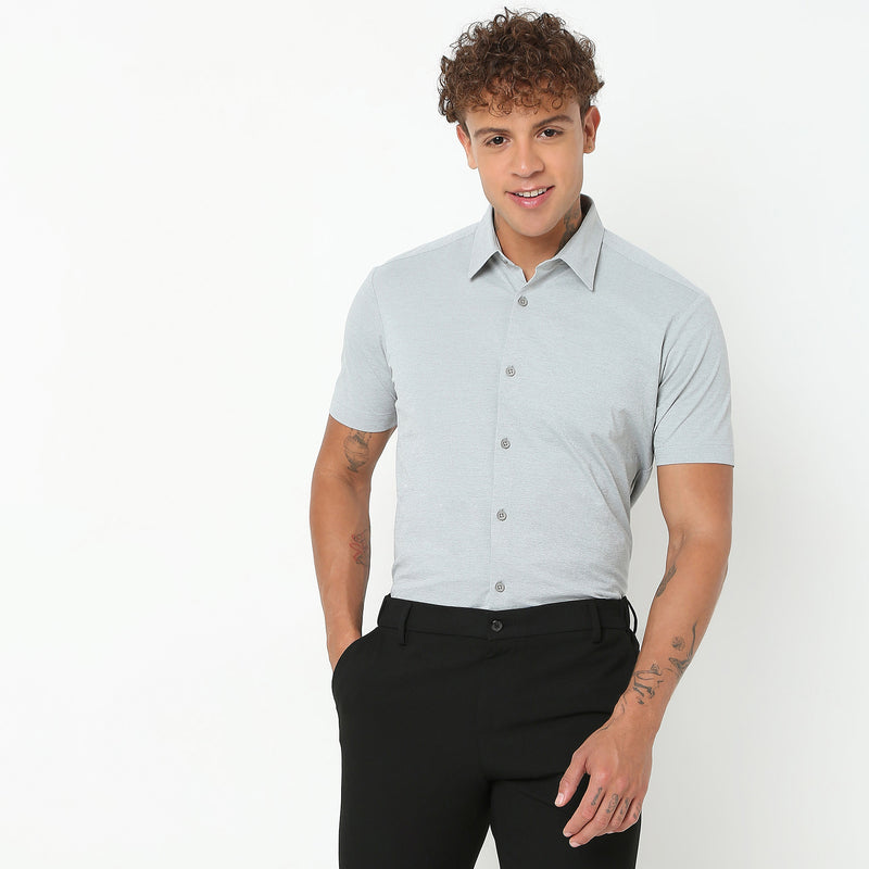 Slim Fit Solid Shirt