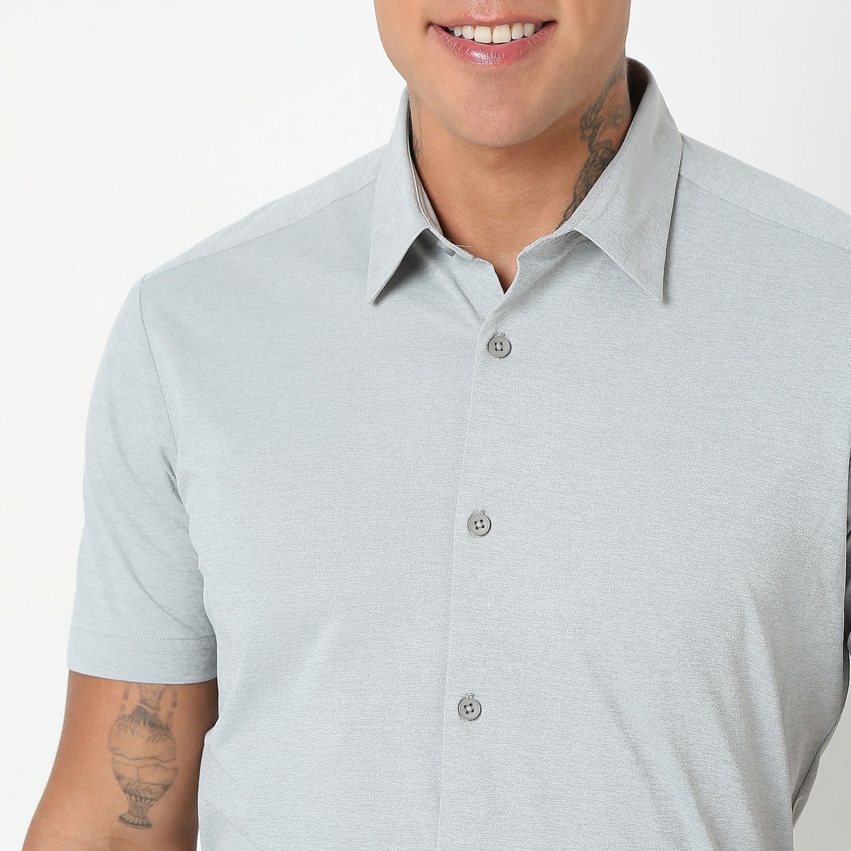 Slim Fit Solid Shirt