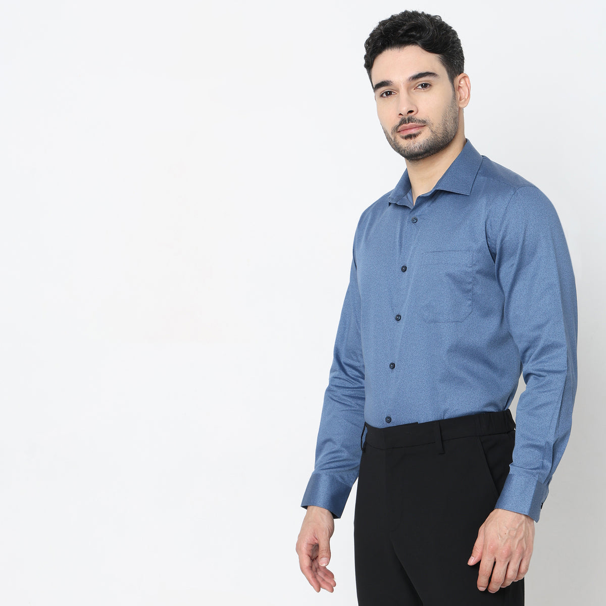 Regular Fit Solid Shirt