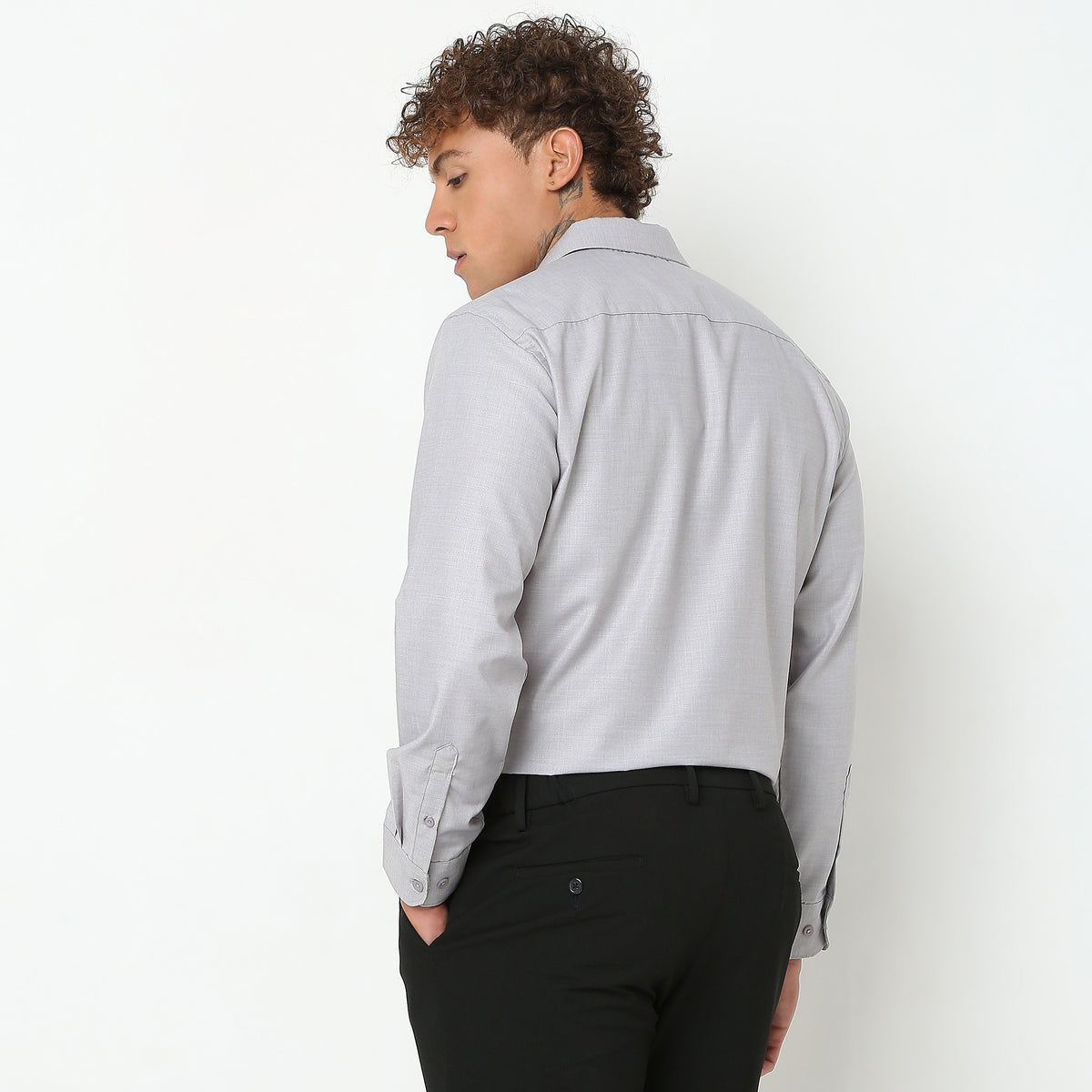 Slim Fit Solid Shirt