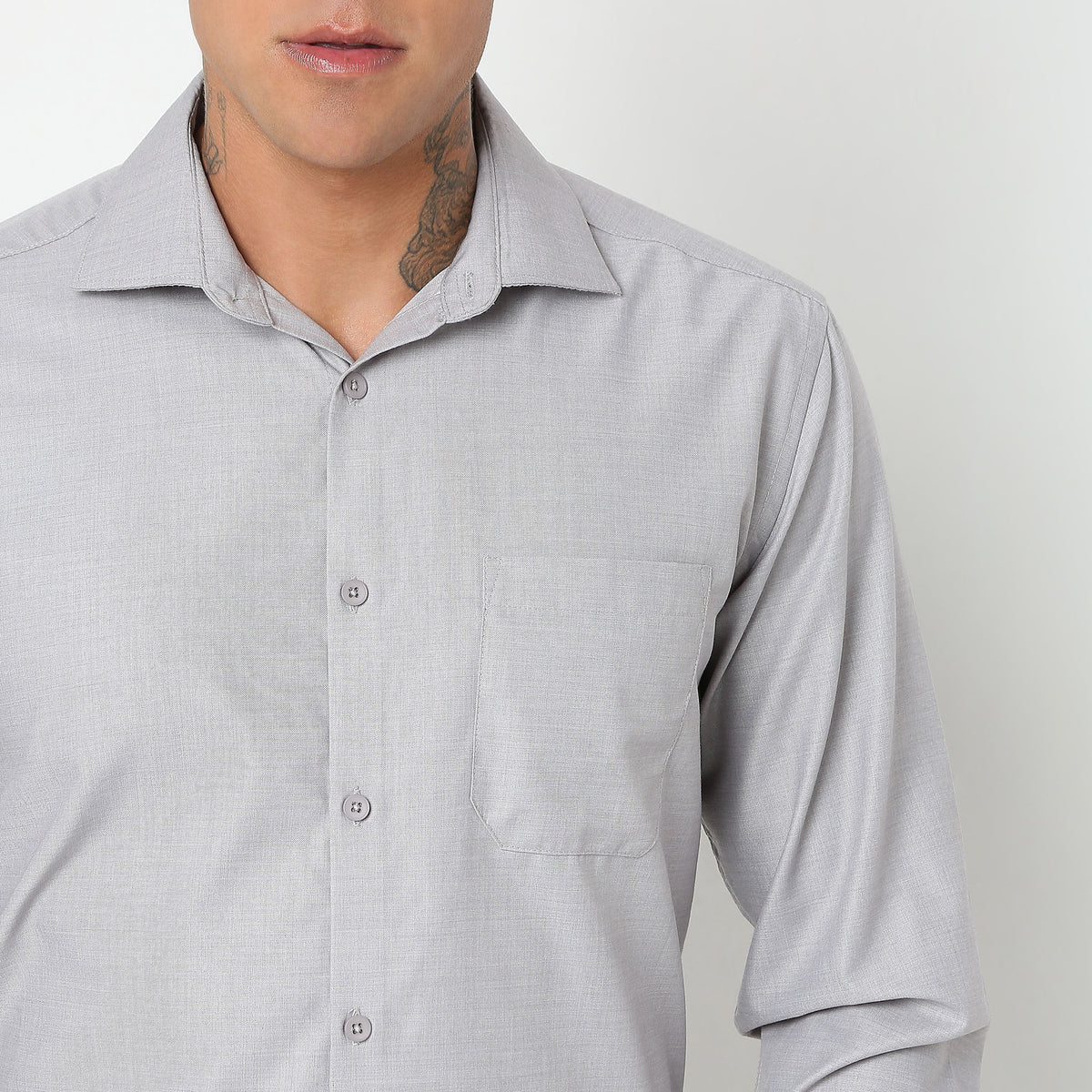 Slim Fit Solid Shirt