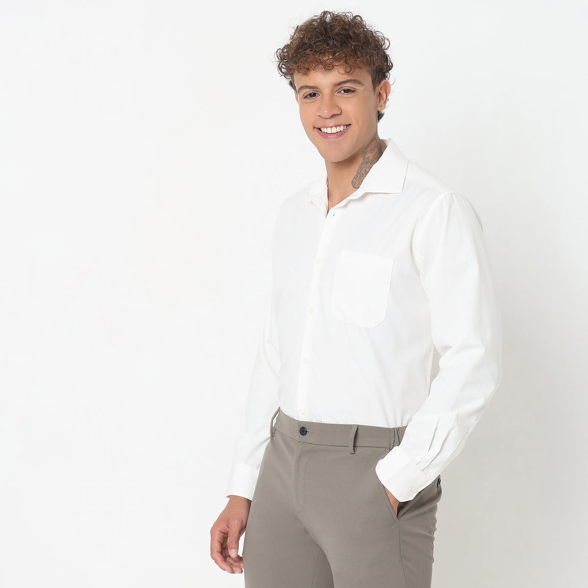 Slim Fit Solid Shirt