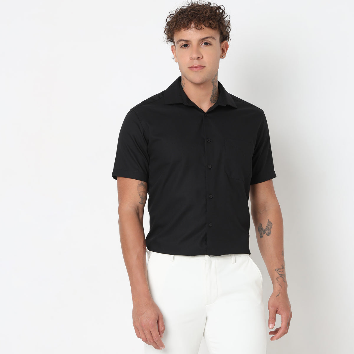 Slim Fit Solid Shirt