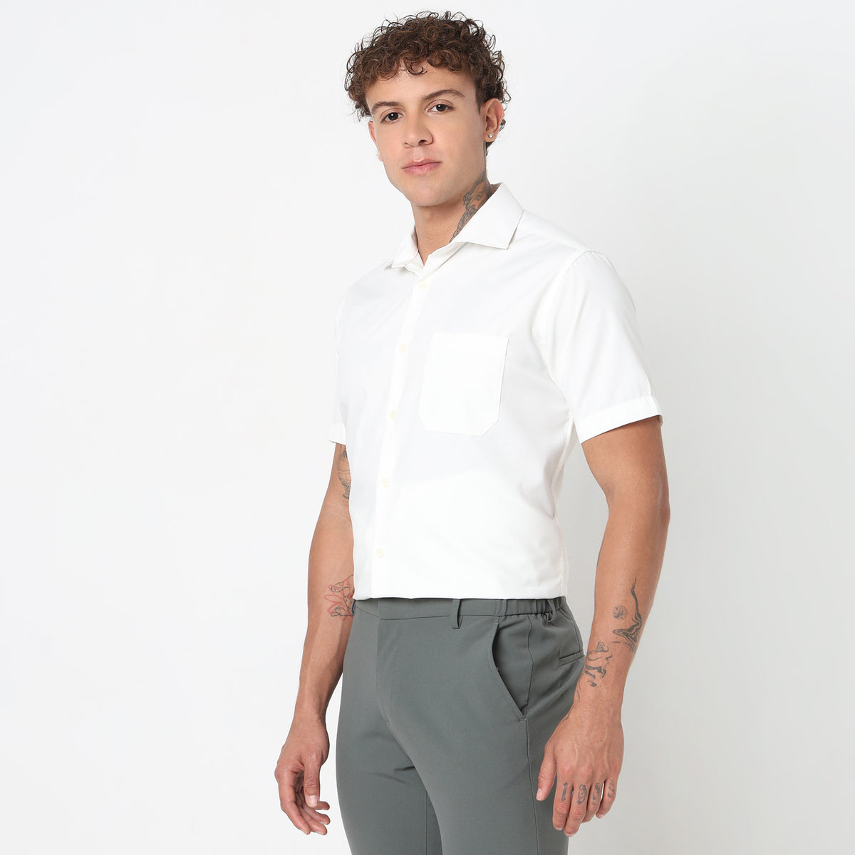 Slim Fit Solid Shirt