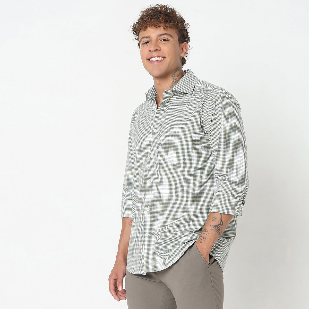 Regular Fit Checkered Shirt