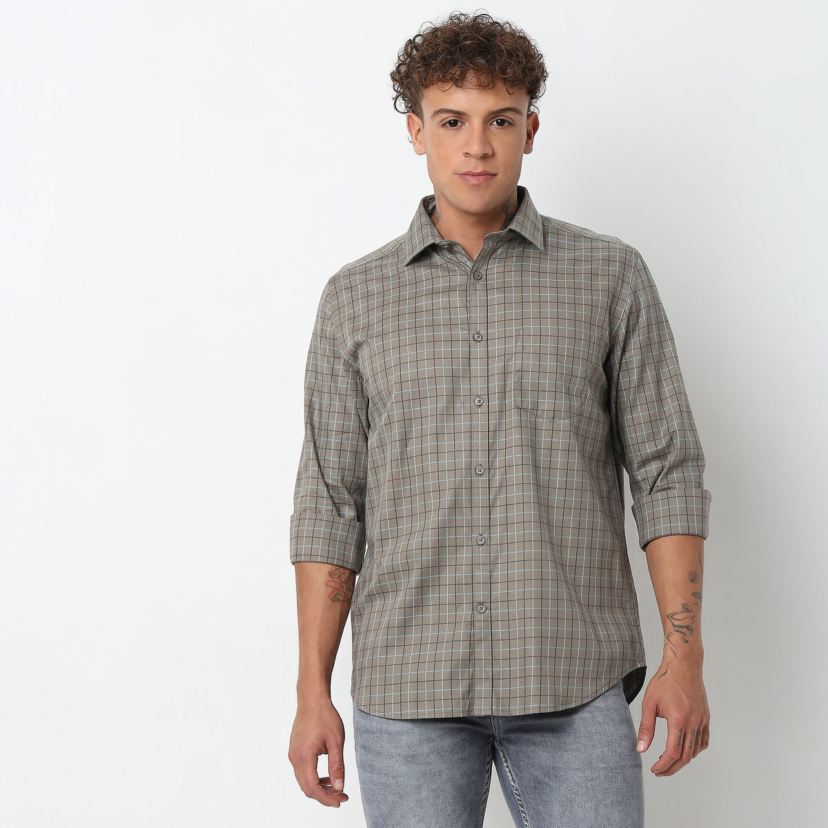 Regular Fit Checkered Shirt