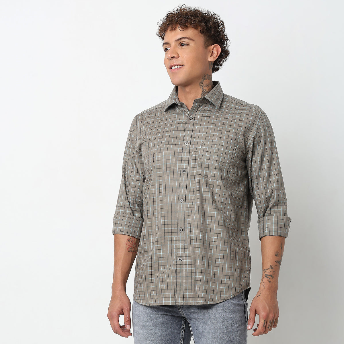 Regular Fit Checkered Shirt