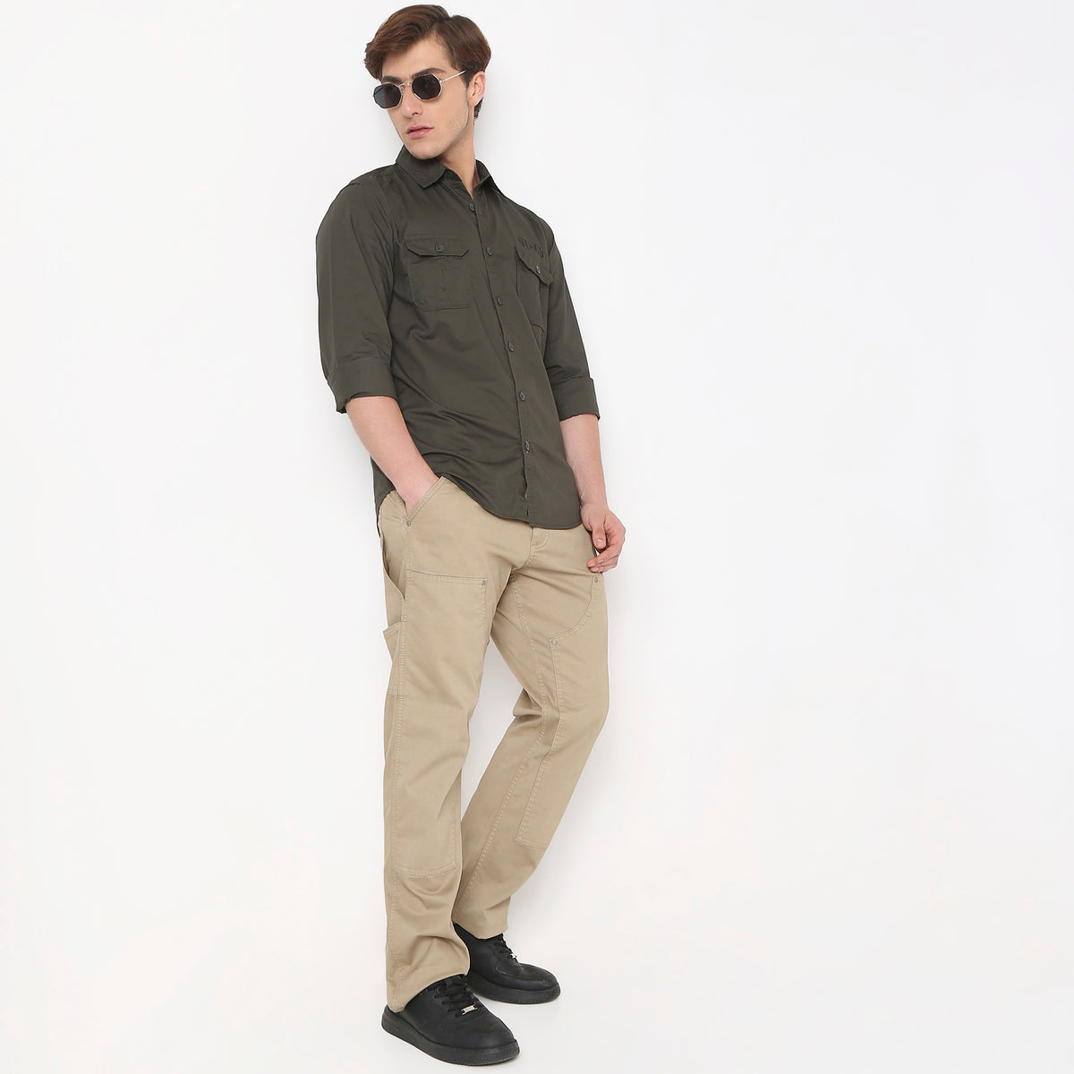 Regular Fit Solid Shirt