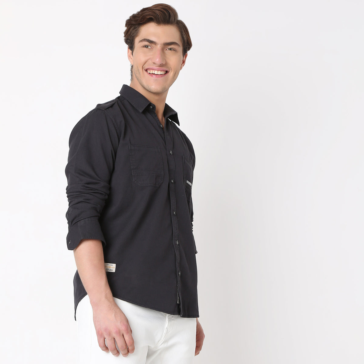 Regular Fit Solid Shirt