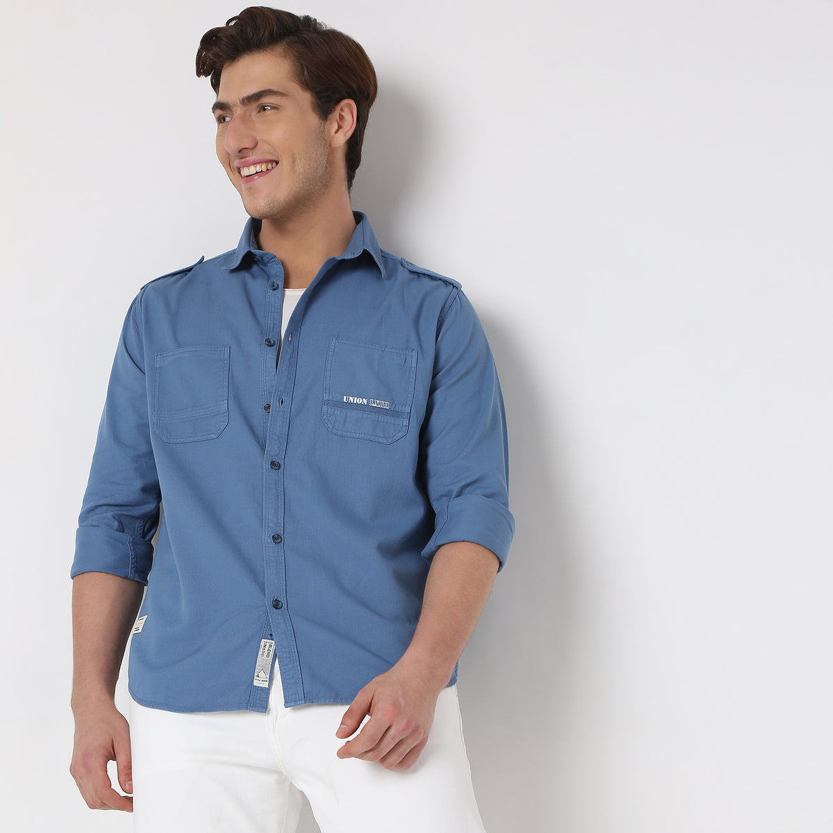 Regular Fit Solid Shirt