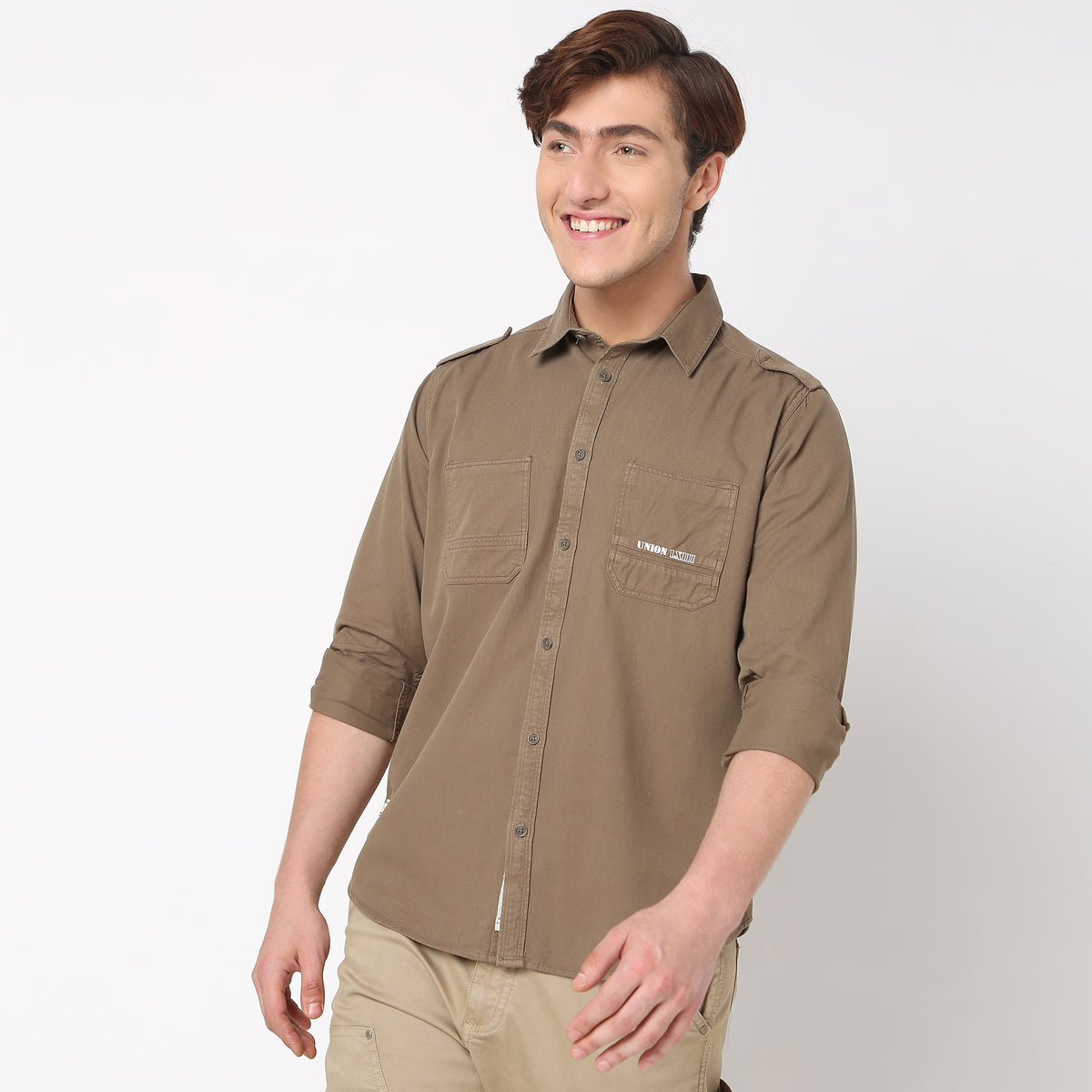 Regular Fit Solid Shirt