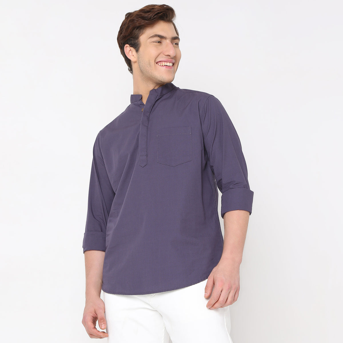 Regular Fit Solid Shirt