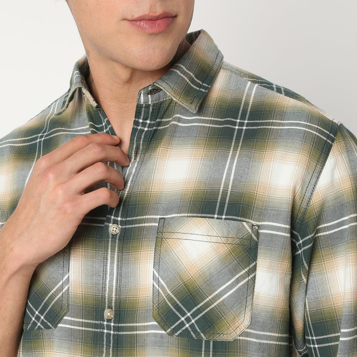 Regular Fit Checkered Shirt