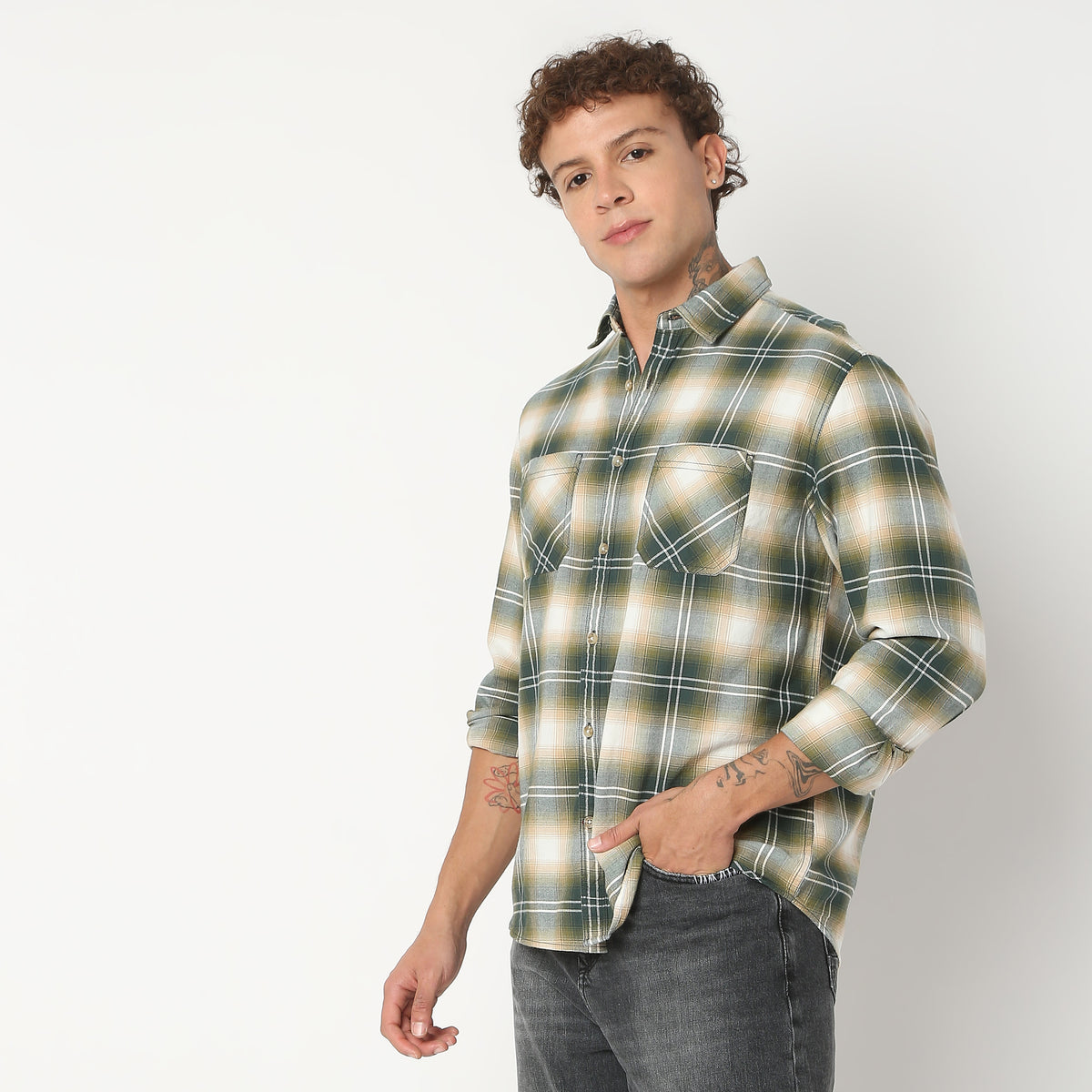 Regular Fit Checkered Shirt