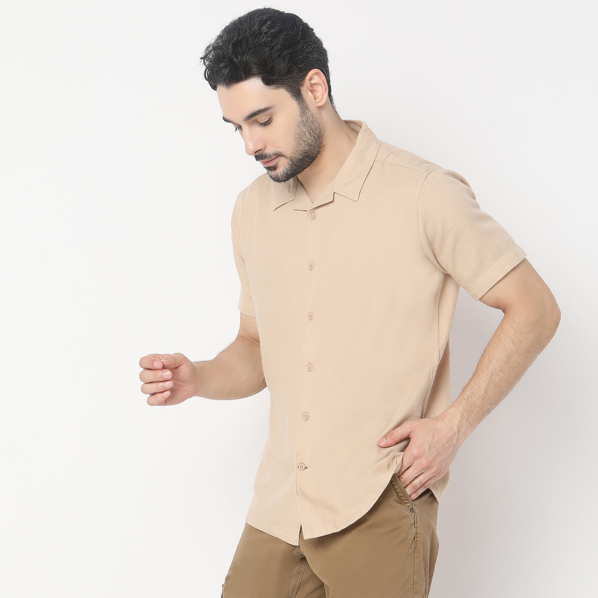 Regular Fit Solid Shirt