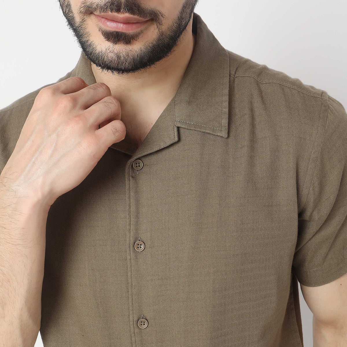 Regular Fit Solid Shirt