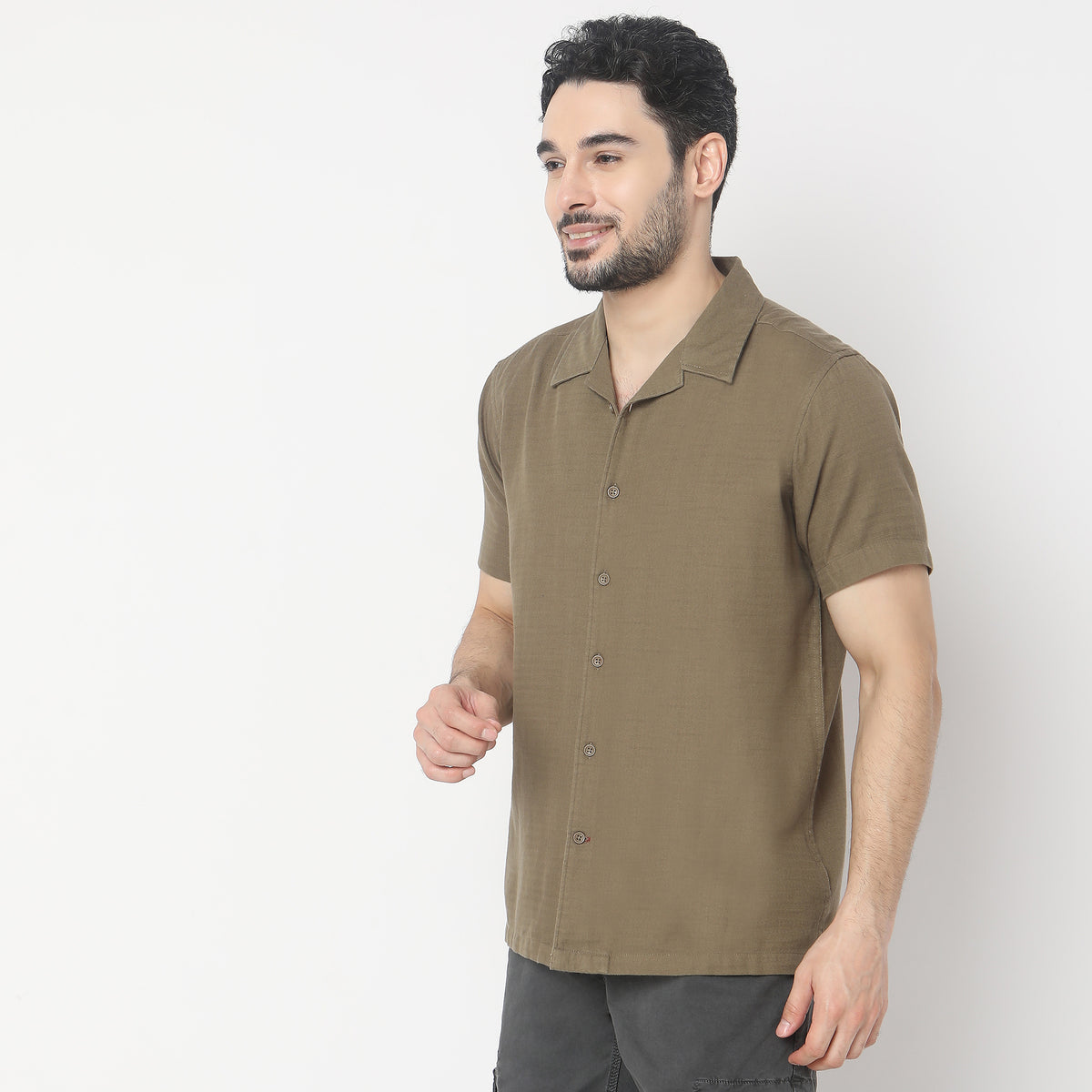 Regular Fit Solid Shirt