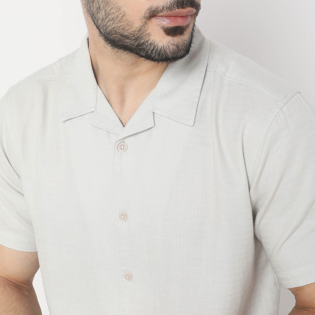 Regular Fit Solid Shirt