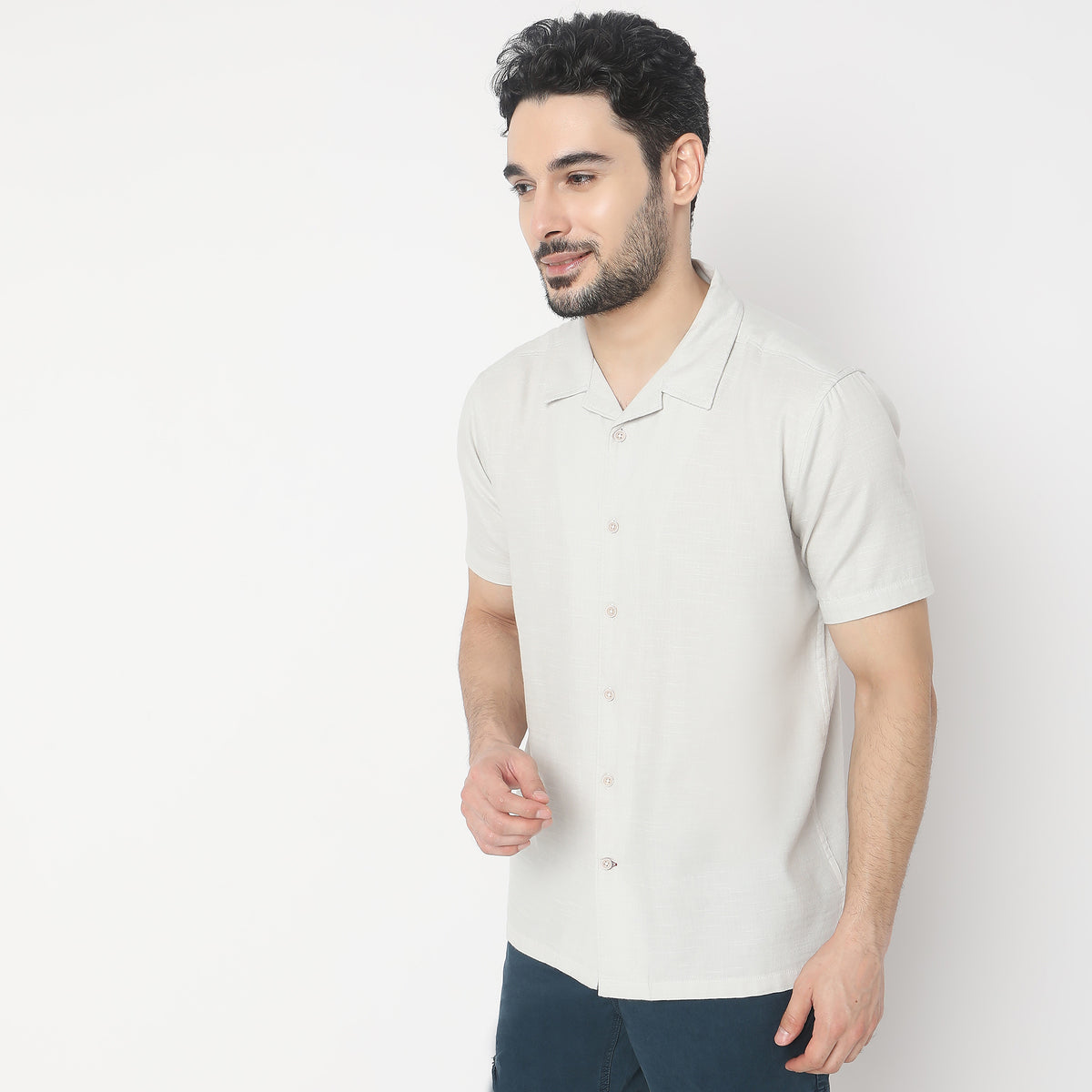 Regular Fit Solid Shirt